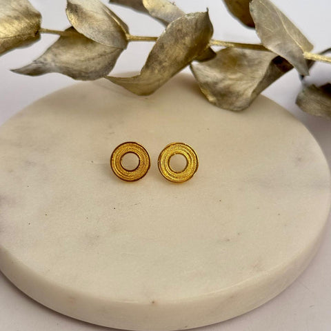 Topo Hueco Dorado Filigrana Gold