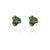 Ohrring Emerald Studs mit Roh-Smaragd von Ana Carolina Valencia