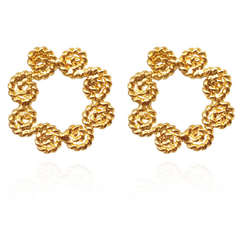 Ohrring Tropicalia Mini Studs in Gold von Ana Carolina Valencia