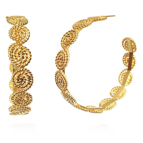 Ohrring Tropicalia Medium Hoops Gold von Ana Carolina Valencia