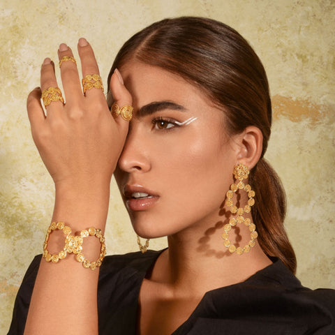 Ohrring Tropicalia Salsa Earrings Gold von Ana Carolina Valencia