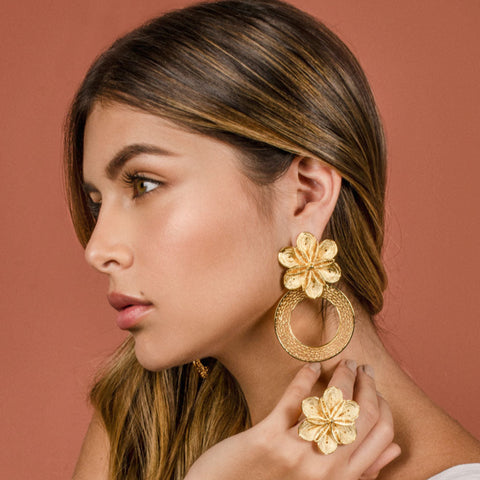Ohrring Arabian Rose Earrings Gold von Ana Carolina Valencia