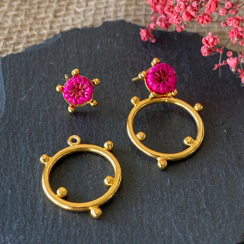 Ohrringe Cassandra Mini Earrings in Pink von Bamboleira