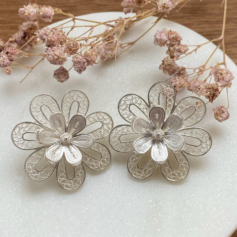 Ohrring Flor Filigrana Silber von Silver Collection by CosaLinda