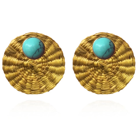 Ohrringe Iraca Turquoise Studs von Ana Carolina Valencia