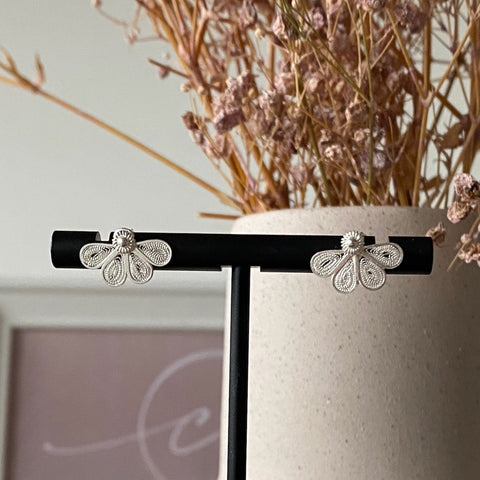 Ohrring Topo Media Flor Silver von Silver Collection by CosaLinda