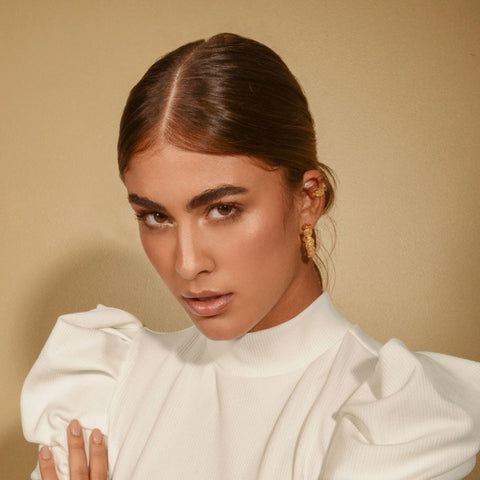 Ohrring Tropicalia Mini Hoops Gold von Ana Carolina Valencia