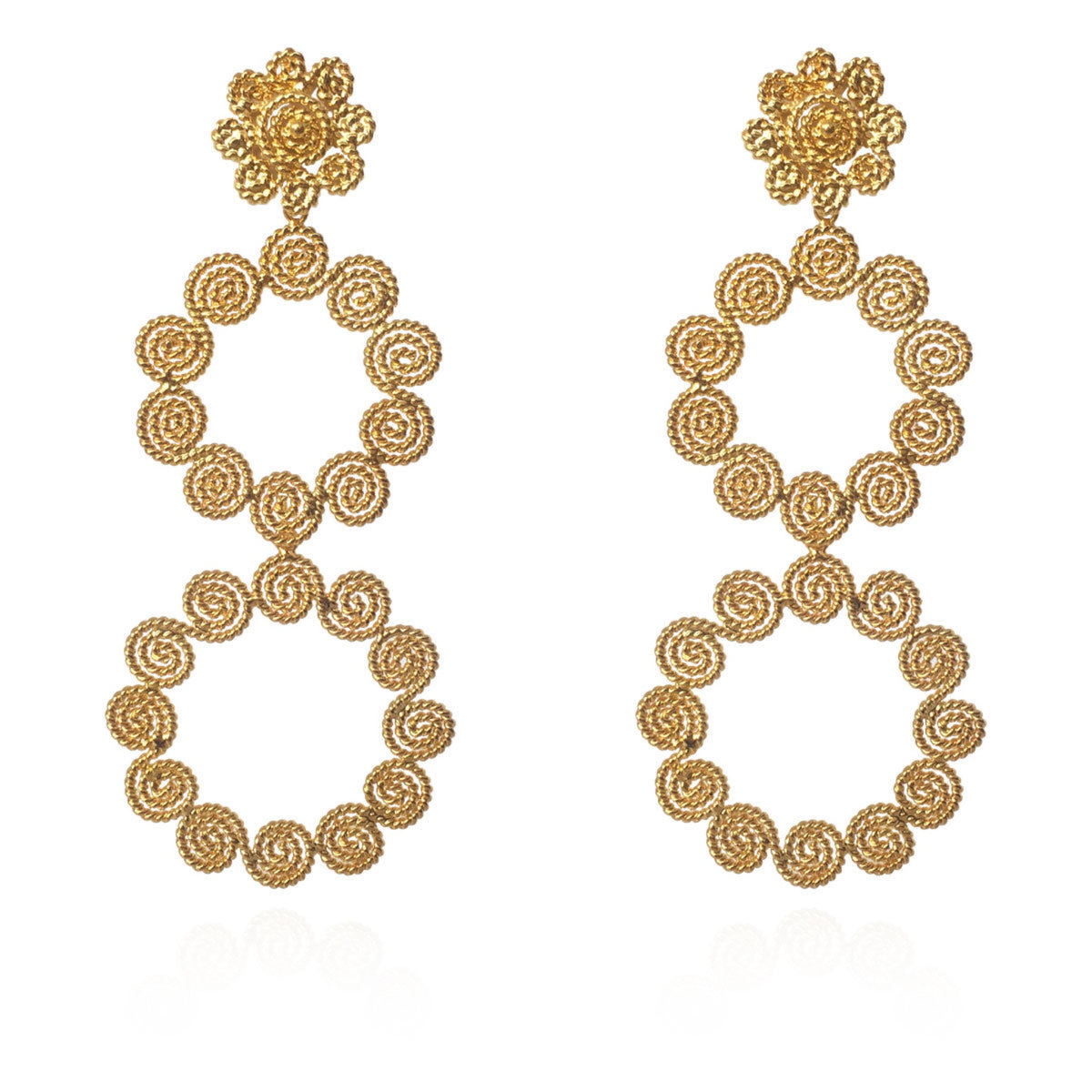 Ohrring Tropicalia Salsa Earrings Gold von Ana Carolina Valencia