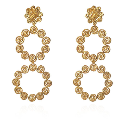 Ohrring Tropicalia Salsa Earrings Gold von Ana Carolina Valencia