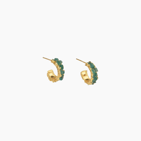 Mini Hoops von Emeralds by CosaLinda aus Roh-Smaragden