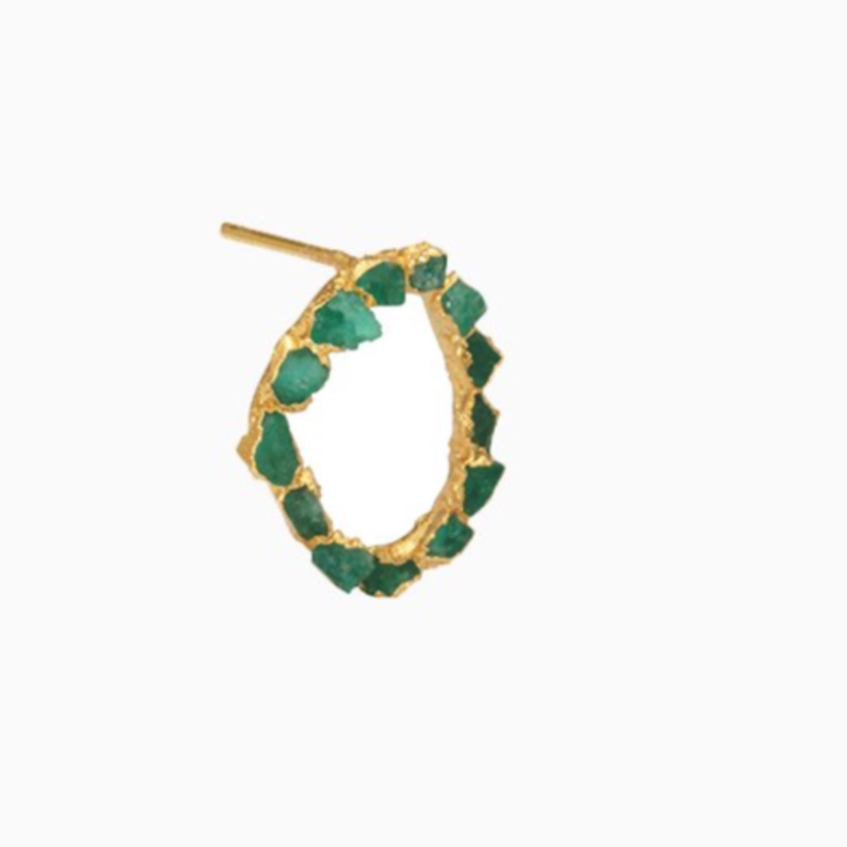 Ohrring Topos Corona von Fenomena aus Roh-Smaragden