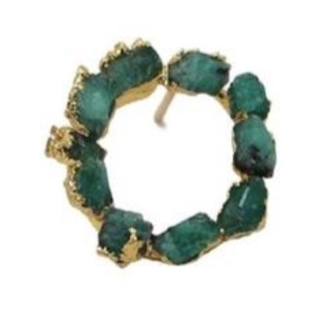Ohrring Topos Corona von Fenomena mit Roh-Smaragden
